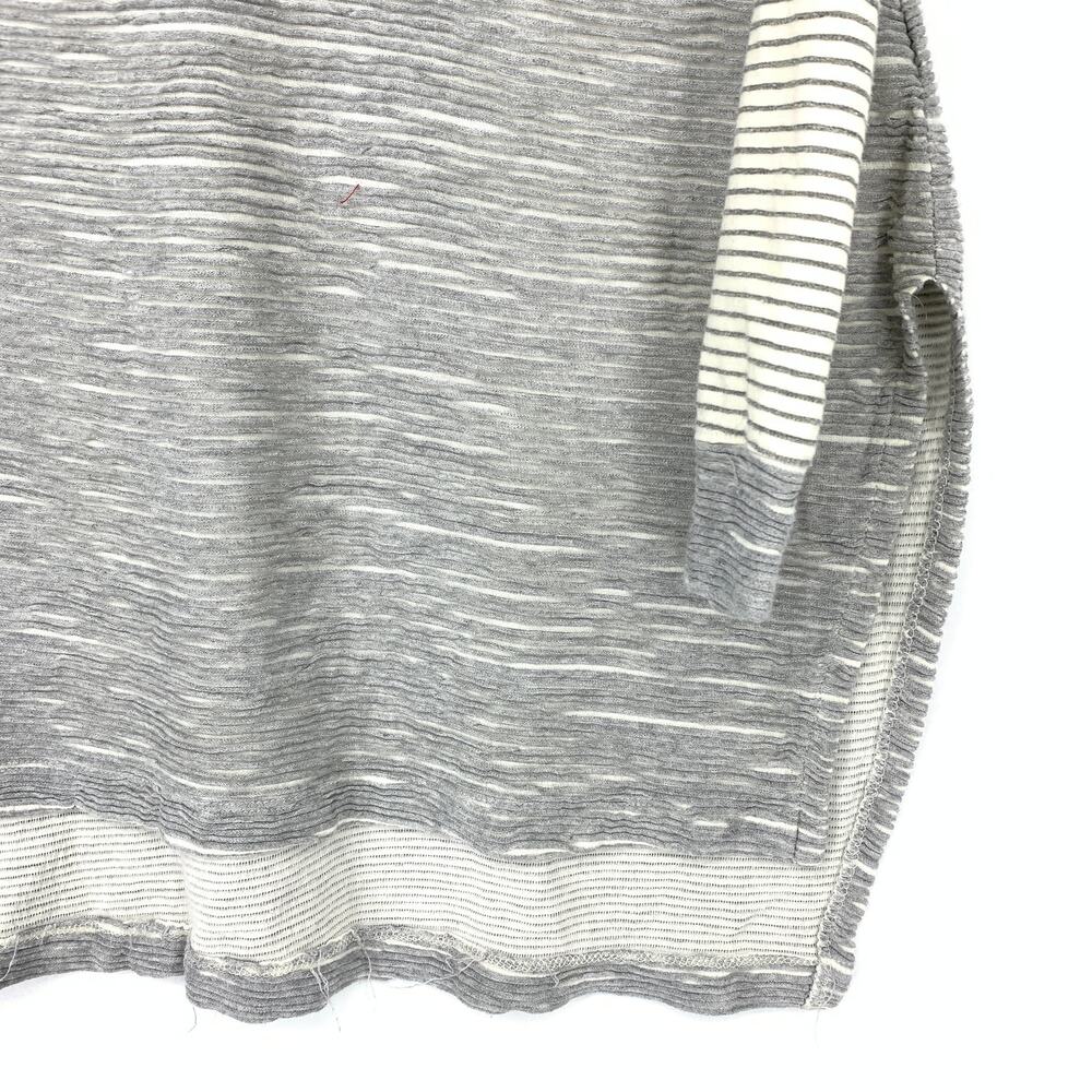 Anthropologie Top Saturday Sunday XS Gray Tunic Lightweight Stripes Long Sleeve - Picture 4 of 7